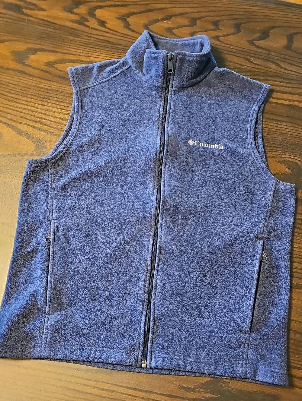 Columbia Blue Sleeveless Fleece Vest
